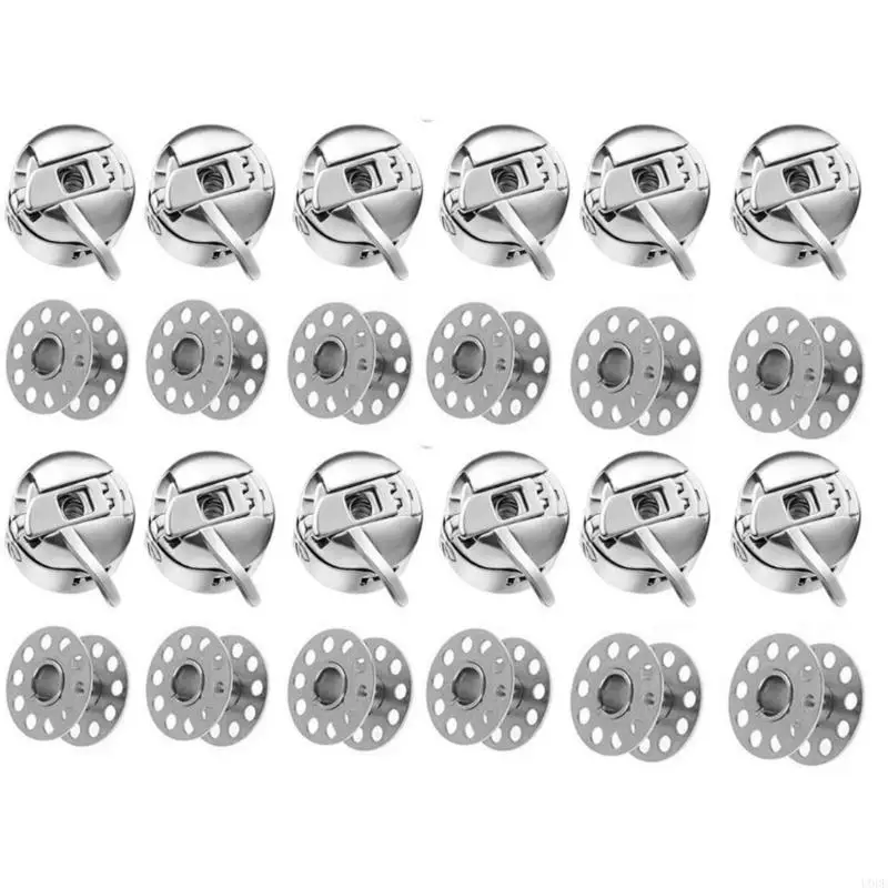 U0DE 24PCS -Nähzubehör -Set umfasst Spulen- und Kofferhandwerkswerkzeuge, die für effiziente Haushaltsprojekte geeignet sind