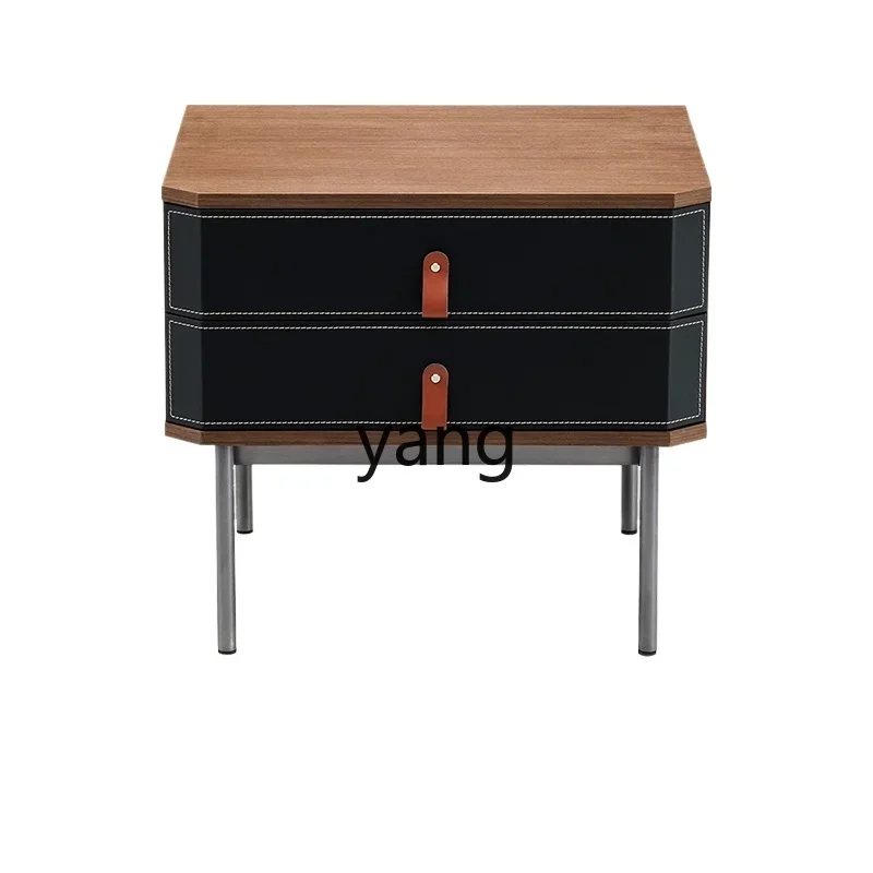 

Yjq minimalist saddle leather chest, bedroom storage, bedside storage combination, creative bedside table