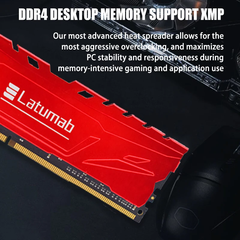 Imagem -04 - Módulo Latumab-ddr4 Ram Memória Desktop 8gb 16gb 32gb 3200mhz 2666mhz Pc425600 Pc4-21300 288 Pinos 1.2v Dimm