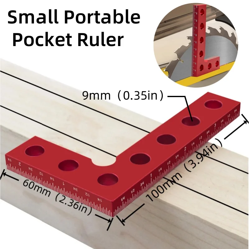 مسطرة زاوية قائمة مربعة L عالية الدقة متخصصة في مربع سبائك تأطير الألومنيوم لأداة قياس التخطيط