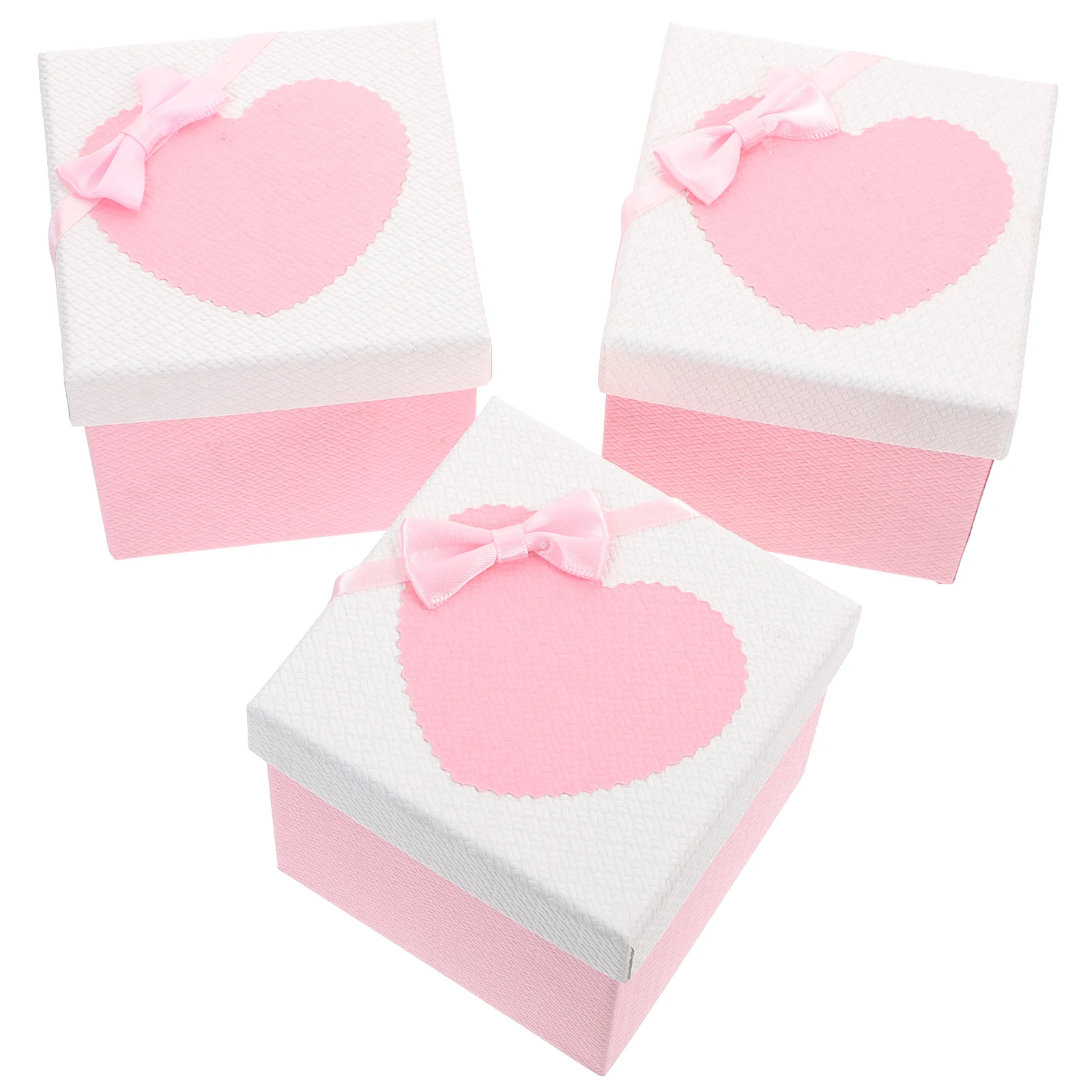 

3Pcs Gift Boxes Small Pink with Lids Wedding Party Favor Bridal Christmas Birthday Packaging Boxes for Gifts