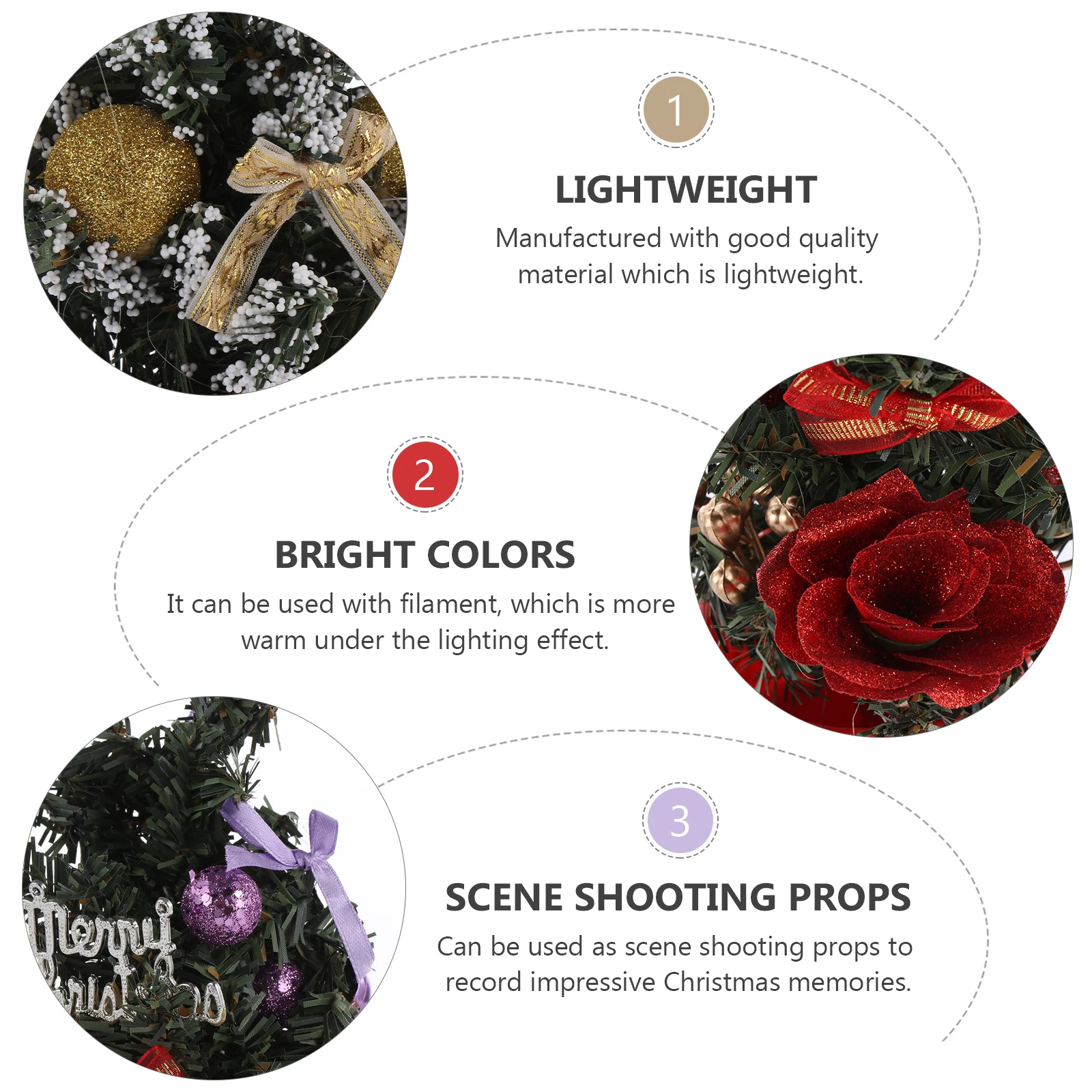 

3Pcs Mini Xmas Trees Fireproof Lightweight PVC Tree Adornments for Decorative Christmas Table Shelf Party Decors