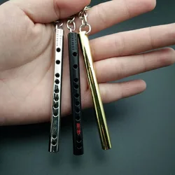 1Pc Mini Pocket Musical Instrument Keychain Cosplay Prop Accessories Flute Keyring Key Chain Pendant Bag Accessories