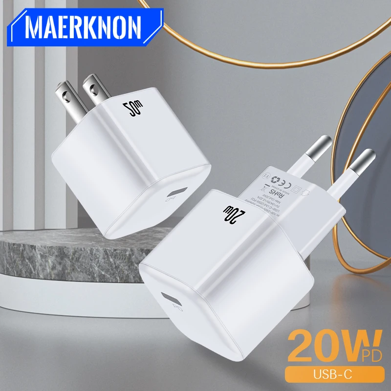 20W PD Usb C Charger Quick Charger Fast Charging for Iphone 12 Pro Max Xiaomi 11 Huawei Adapter QC3.0 Portable Mini Wall Charger