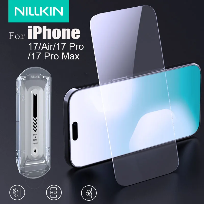 

Nillkin For iPhone 17 Pro Max Screen Protector H+PRO Anti-Explosion 2.5D Tempered Glass For iPhone 17 / 17 Pro / Air With Tool