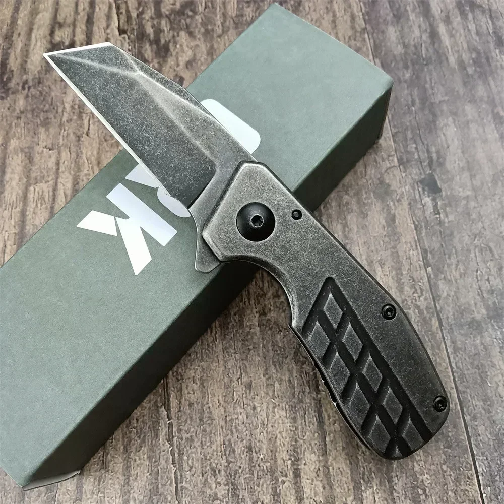 CR 4021 Outdoor Small Pocket Folding Knife 8Cr13Mov Stone Washed Blade 420 Steel Handle Outdoor Tactical Hunting EDC Knives