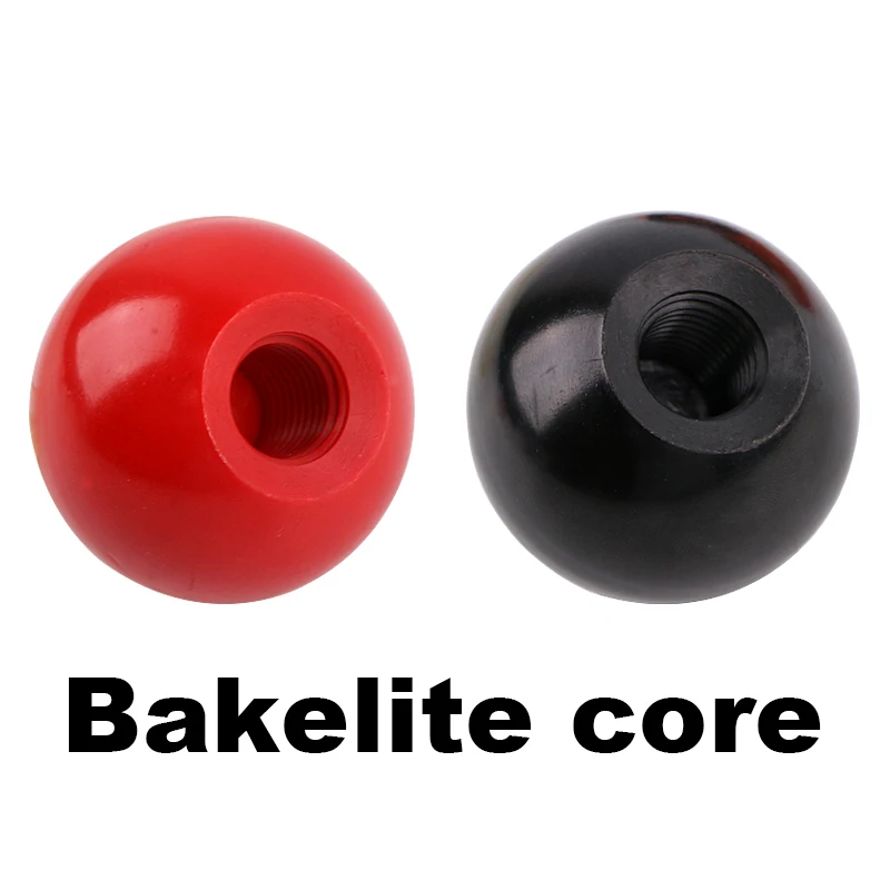 Bakelite Bola Mão Parafuso Porca, Bola Handle, Núcleo De Latão, Núcleo De Ferro, Máquina-Ferramenta, Isolamento, M5M6M8M10M12M16, 2Pcs