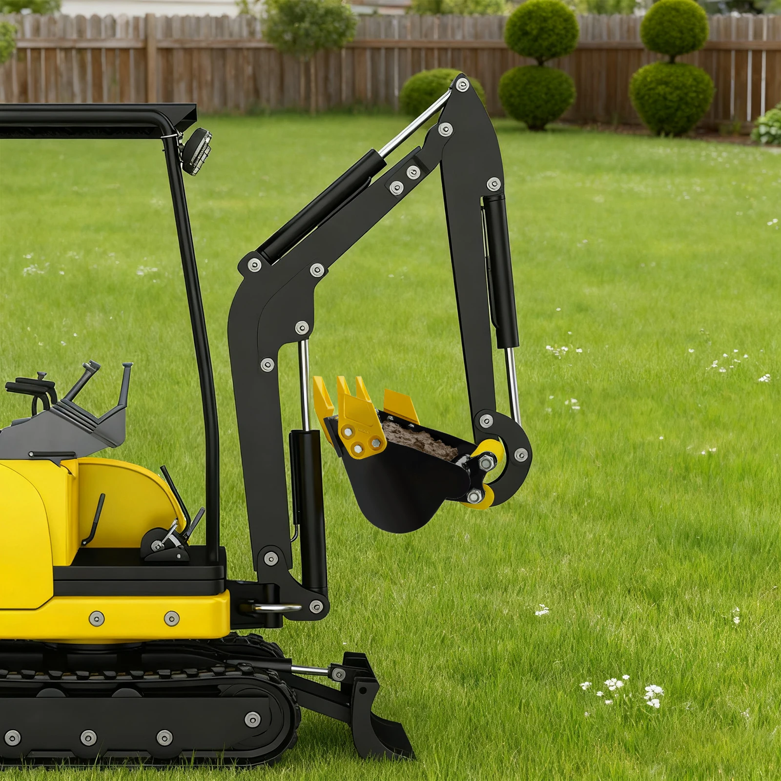 دلو حفارة 40 سم، دلو حفارة صغير بأسنان معدنية، دلو حفارة صغير لأعمال البناء والزراعة