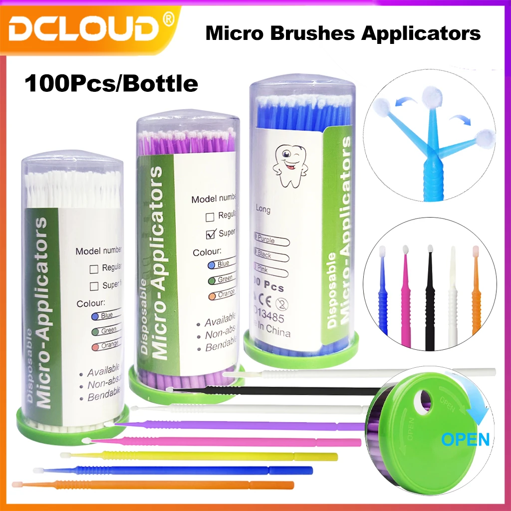 

100Pcs Disposable MicroBrush Dental Micro Applicator Brush Eyelash Brushes Oral Odontologia Extension Tools Dentist Materials