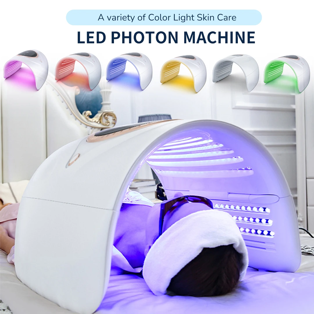 LED Light Therapy Machine Standing 7-Color PDT Device for Body Face Neck Acne Hair Growth Wrinkle Removal