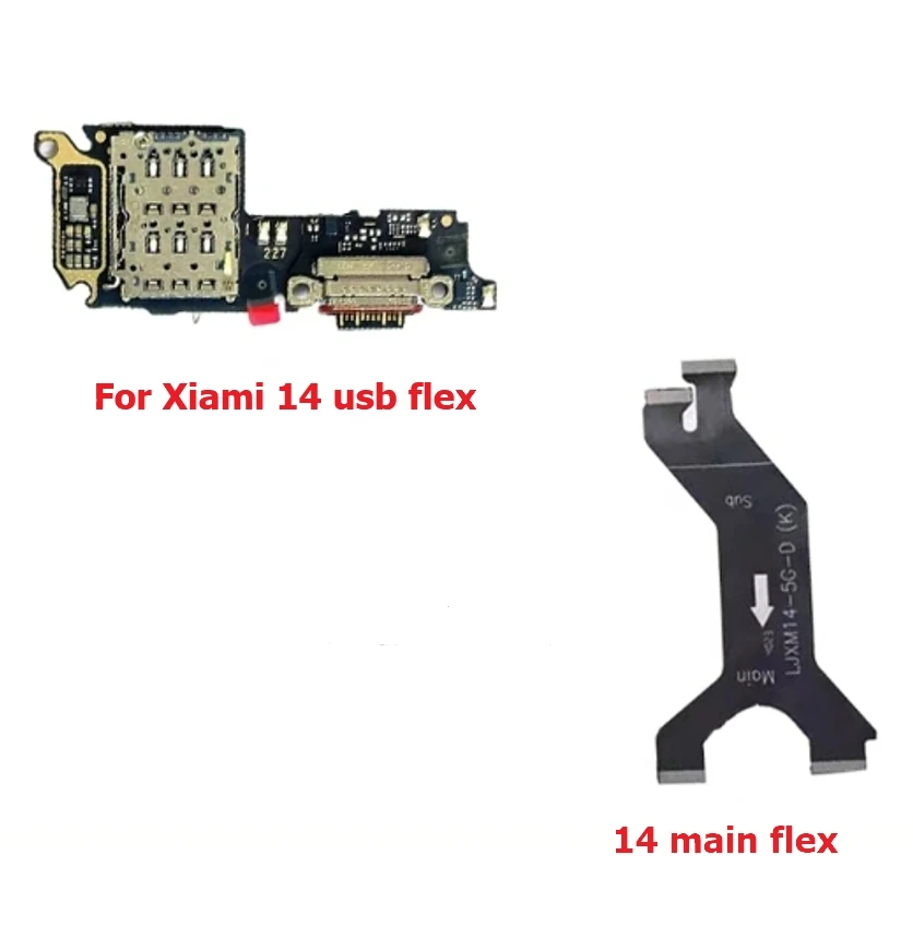 New USB Charger Charging Dock Connector Port Motherboard Main Flex Cable Lcd Flex For Xiaomi 14 /14 Pro