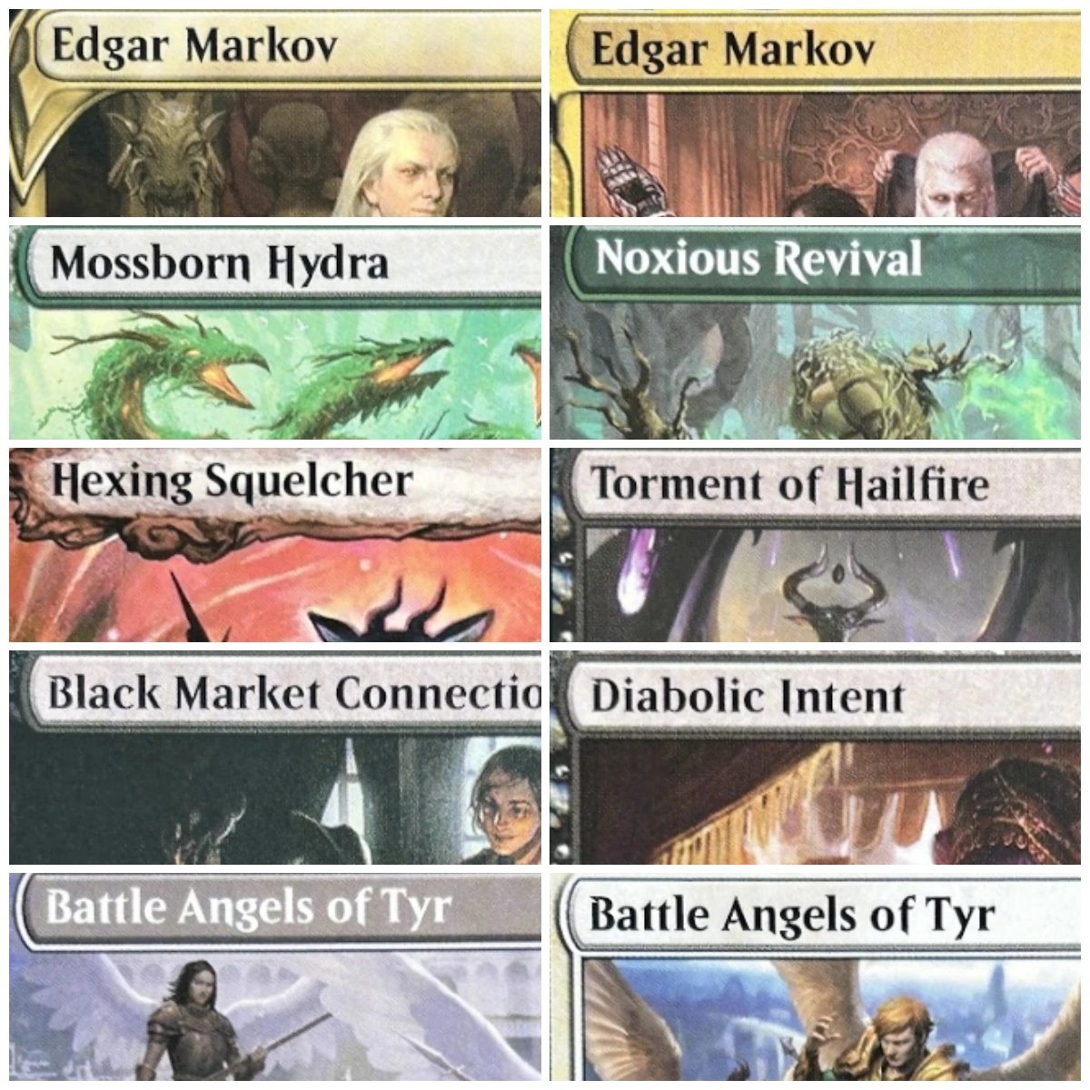 LK68 Holo Battle Angels of Tyr Dark Ritual Edgar Markov Spell Pierce Sunbillow Verge Wastewood Verg High-Quality TCG Proxy Cards