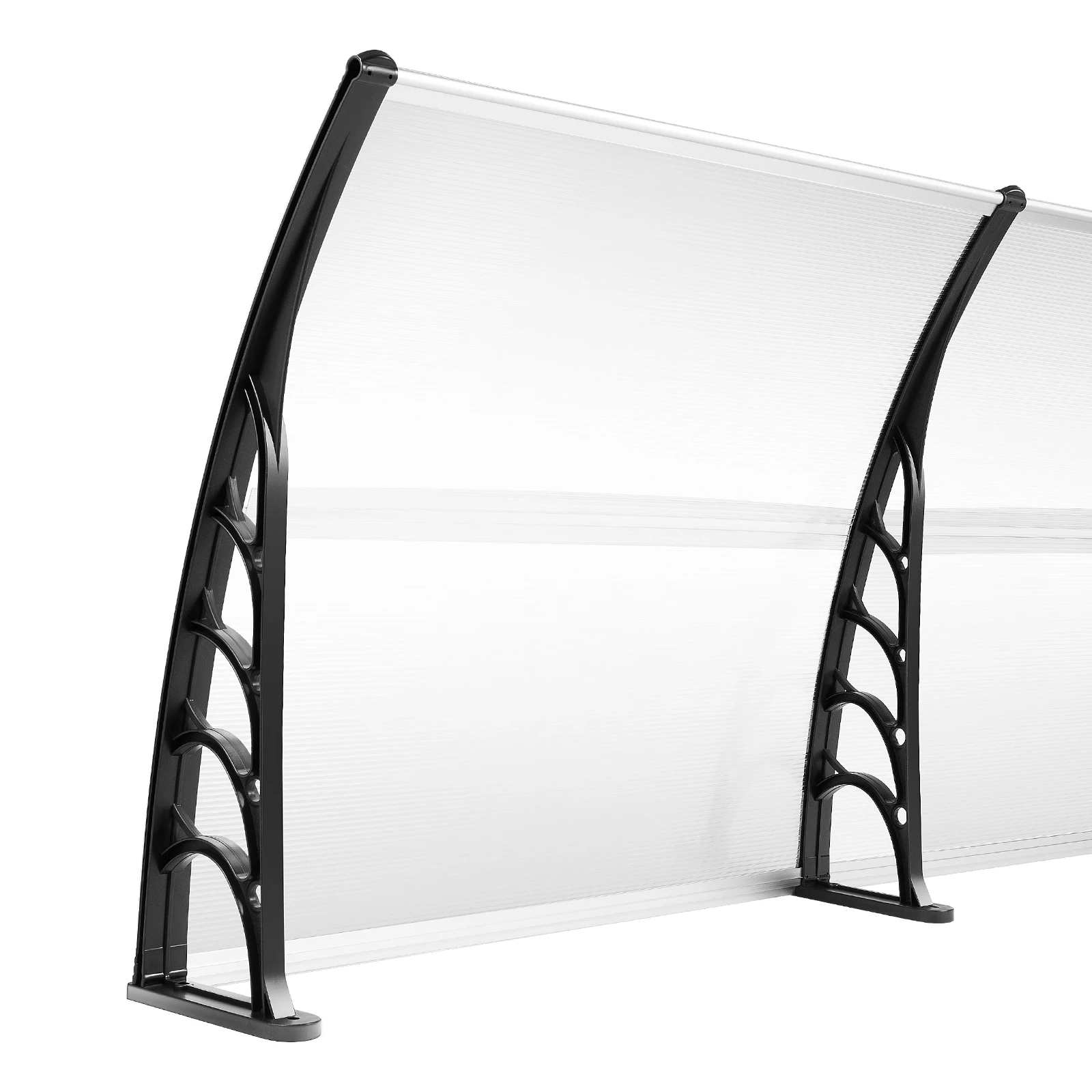 Außentürmarkise Transparent 90x200cm, PC Anti-UV-Überdachung für Fenster und Terrasse, Regen-, Schnee- und Hagelschutz Bogenabdeckung für Haustür und Terrasse – Detail 10