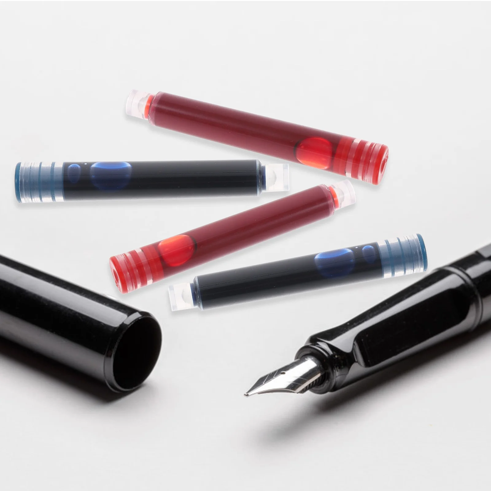

100Pcs Fountain Pen Ink Cartridges Small Refills for Writing Pens Leakproof Longlasting Ink for Practice and Daily Use