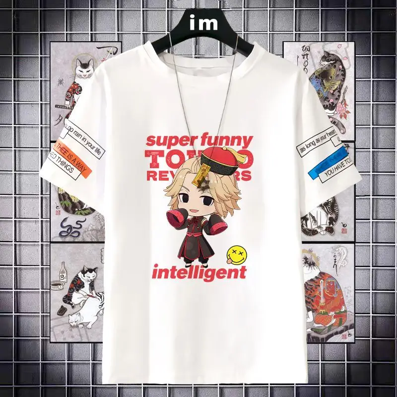 

Tokyo Revengers Clothes Men And Women Summer New Two-Dimensional Anime Peripheral Rebirth Way Mikey Short-Sleeved T-Shirt