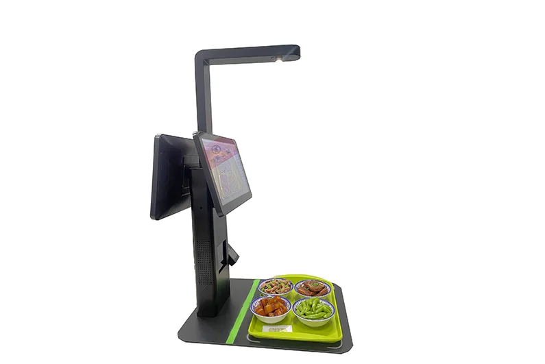 JEPOWER AI Touchless Checkout System Self-Service Food Recognition Kiosk with Vision Barcode Scanner Scale for Efficient Payment