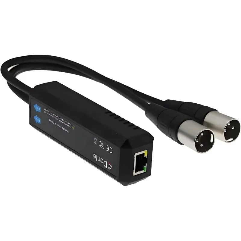 Dante 2 Channel AVIO Analogue Output Adapter, 44.1, 48, 96khz /24bit, PoE Powered, Dante Controlled, Plug and Play