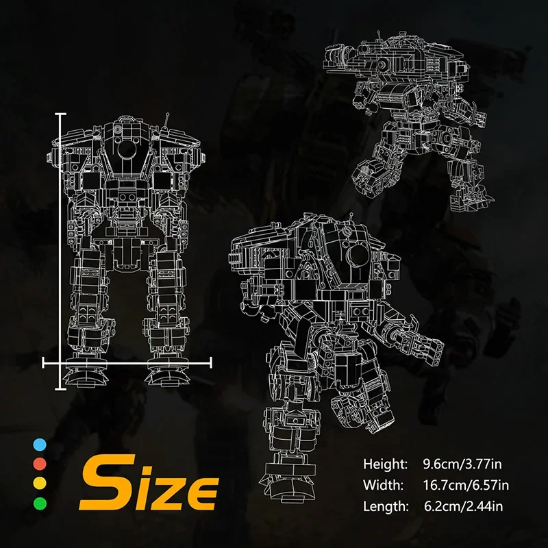 Hot Game Accessories Titanfalled Boss Kane's Mecha Building Blocks MOC-39614 Scorch Titaned Robot Assembly Model Kids Toy Gift