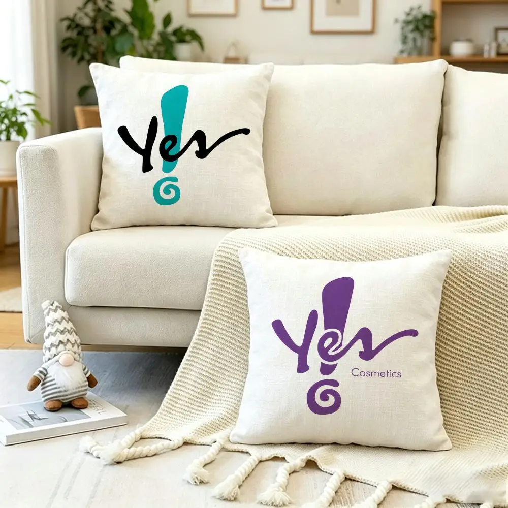 Anime Yes Cosmetics Cushion Cover Anti-dustmite Pillowcase Invisible zipper silky short plush Sofa cushion cover