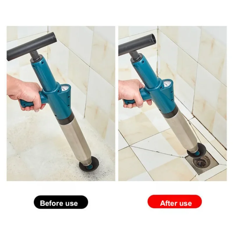 Handheld Pipeline Blockage Unclogger Drain Dredge Unblocker Cleaner Pipeline Clogged Remover Toilet Sewer Blockage Cleaning Tool