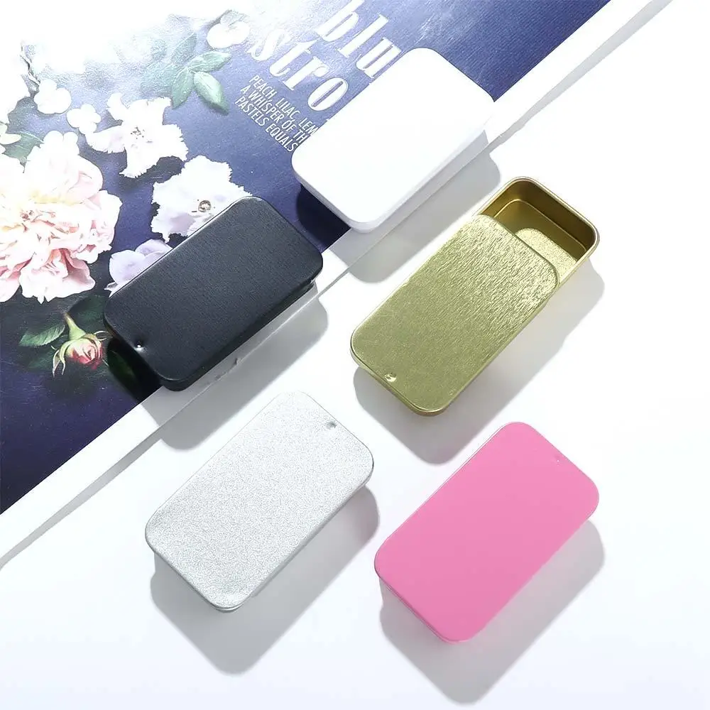 Multi Size Storage Box Empty Tins Candy Case Jewelry Mini Iron Box Mini Eyebrow Soap Box Tinplate Push Case Home Organizer