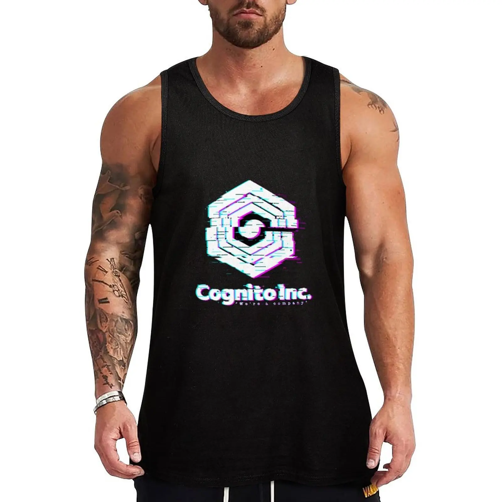 Inside Job Cognito Inc. - subliminal glitch Tank Top Athletic Cut - Camiseta sin mangas para gimnasio y entrenamiento