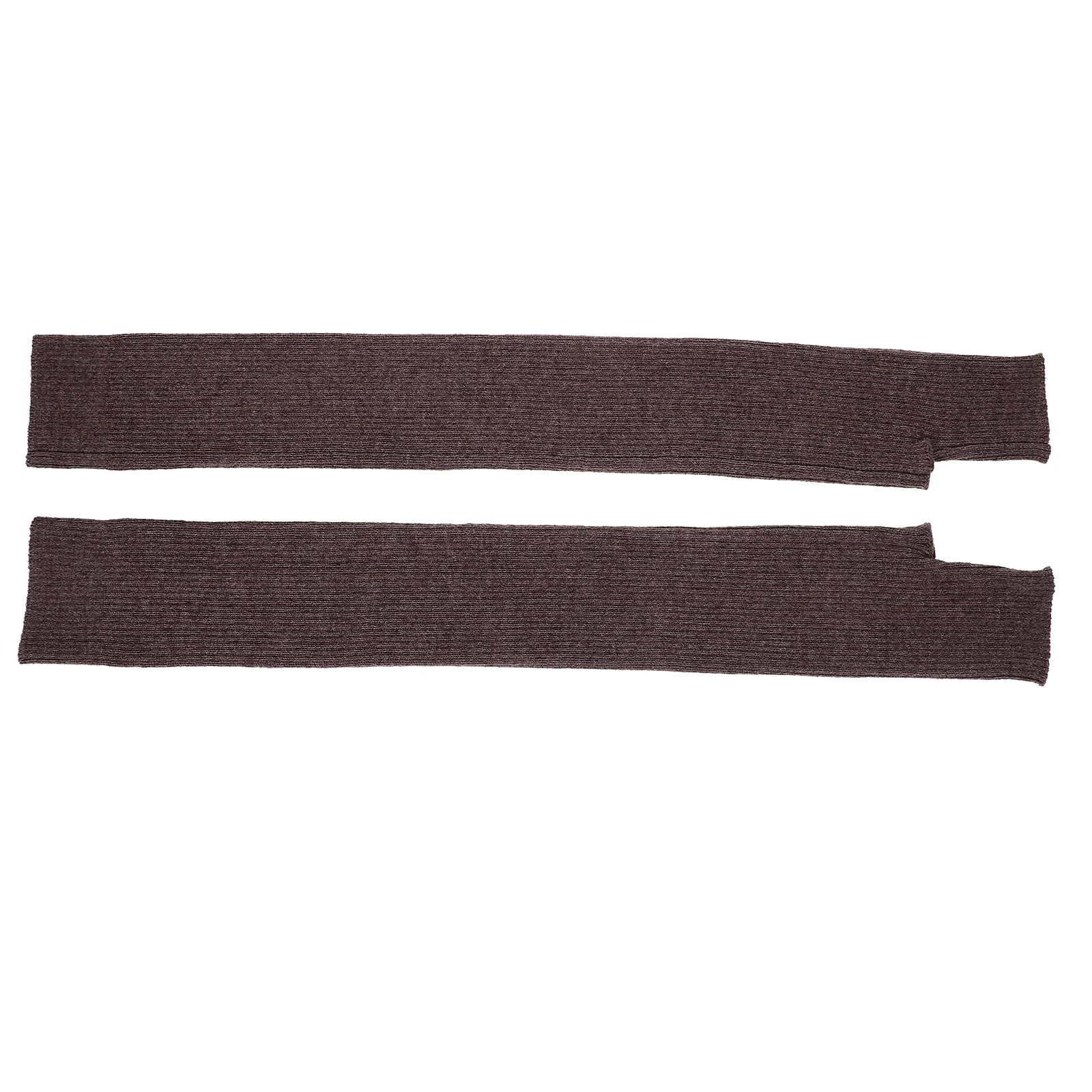 

Warm Arm Sleeves 50CM Knitted Finger Holes Black Women Warm Cover Protectors Forearm Elastic Breathable Material Lightweight