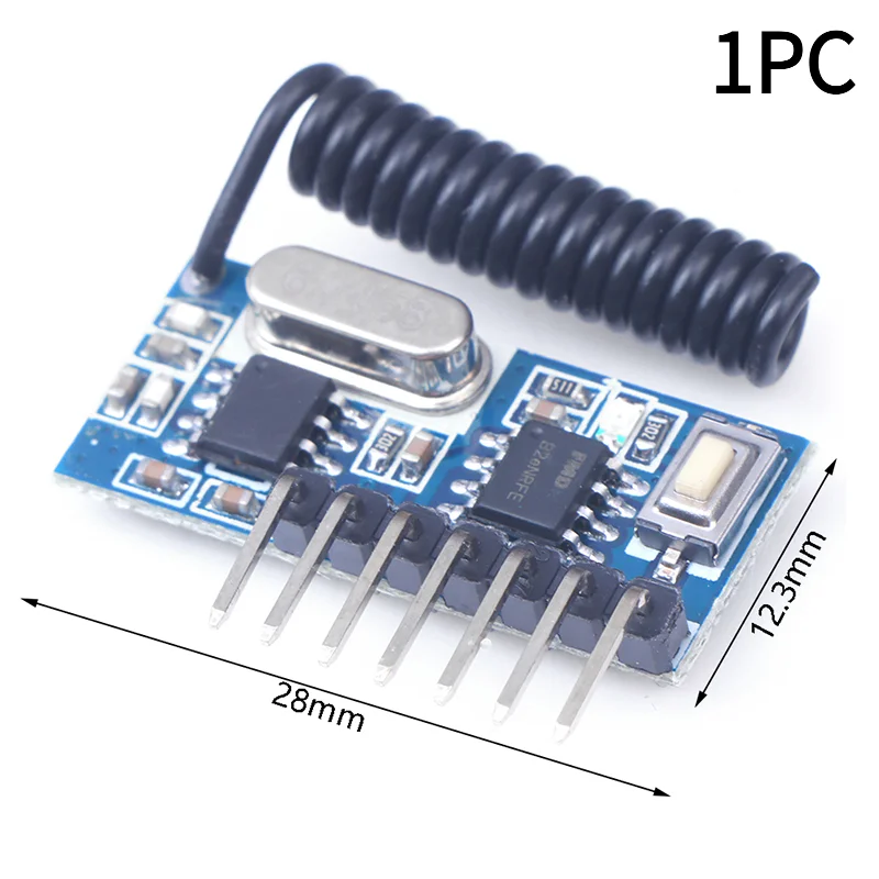 1Pc RX480E 433mhz RF Receiver Learning Code Decoder Module 433 mhz Wireless 4CH Output For Remote Controls Encoding.