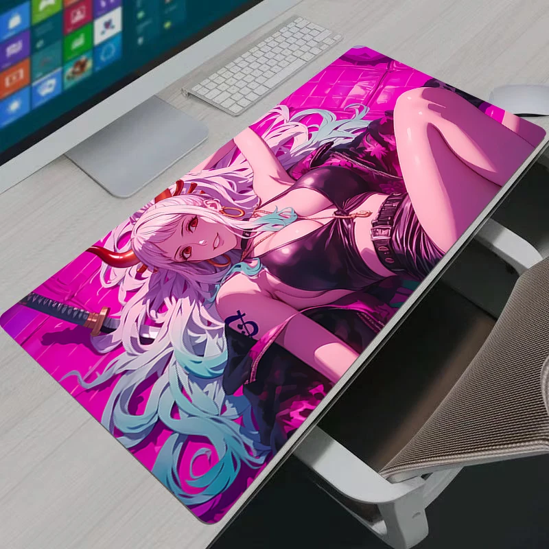 Image of Mauspad, Notebook, Gaming, One Piece, Yamato, große Tastatur, rutschfestes Gummi, Computerteppich, Schreibtischunterlage, PC-Gamer-Mauspad, Jugendgeschenke