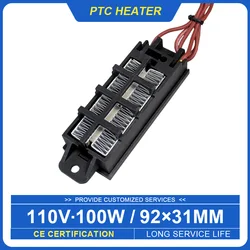 110V 100W Conductivity PTC Heater Air Conditioner Parts Automatic Egg Incubator Parts Ptc Heating Element Glue Guns 92*31*25mm