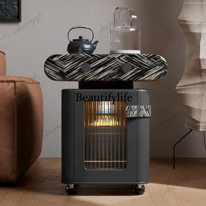 Minimalist multi-functional sofa edge can be moved, tea table, antique small apartment, living room balcony, tea cart