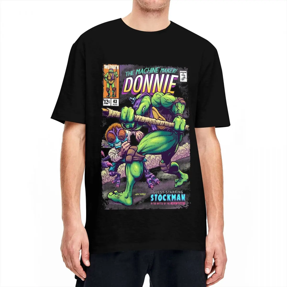 Donnie Comics Teenage Turtles T-Shirts Men Women Casual 100% Cotton Tee Shirt Crewneck Short Sleeve T Shirts Printed Clothing