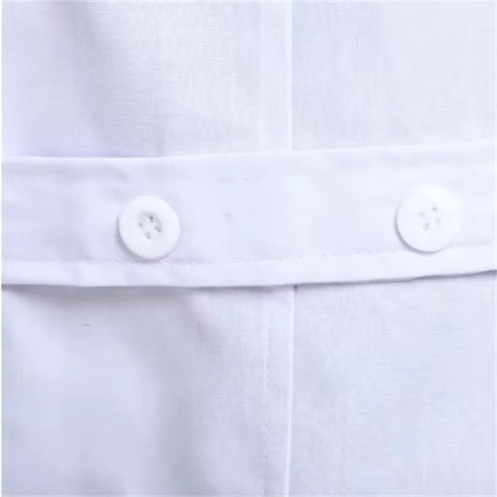 여성 유니섹스 긴 소매 스크럽 실험실 남성 간호사 의사 흰색 코트 유니폼