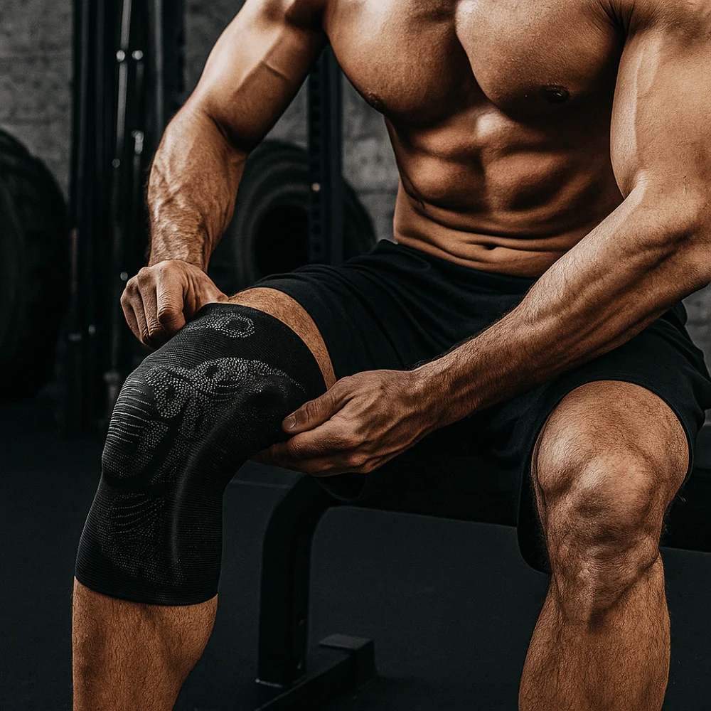 Knee Sleeve Compression - Kniegelenkschutz Sport-Kniebandage Rutschfeste Atmungsaktive Kniebandagen Elastische