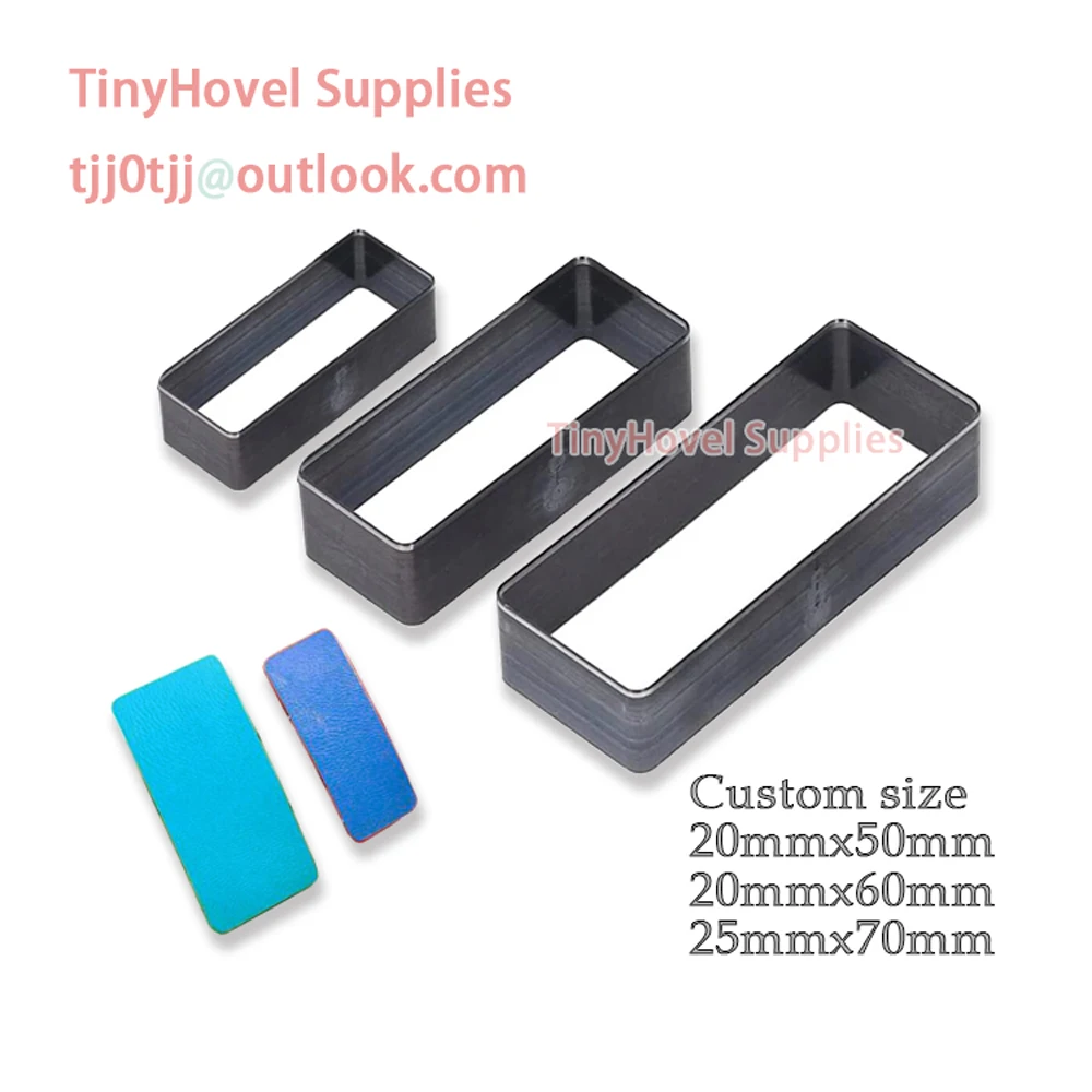 20mm-100mm Rectangle Steel Rule Die Cut, Steel Cutting Mold for Leather, Steel Punch -Cutter for leather crafts