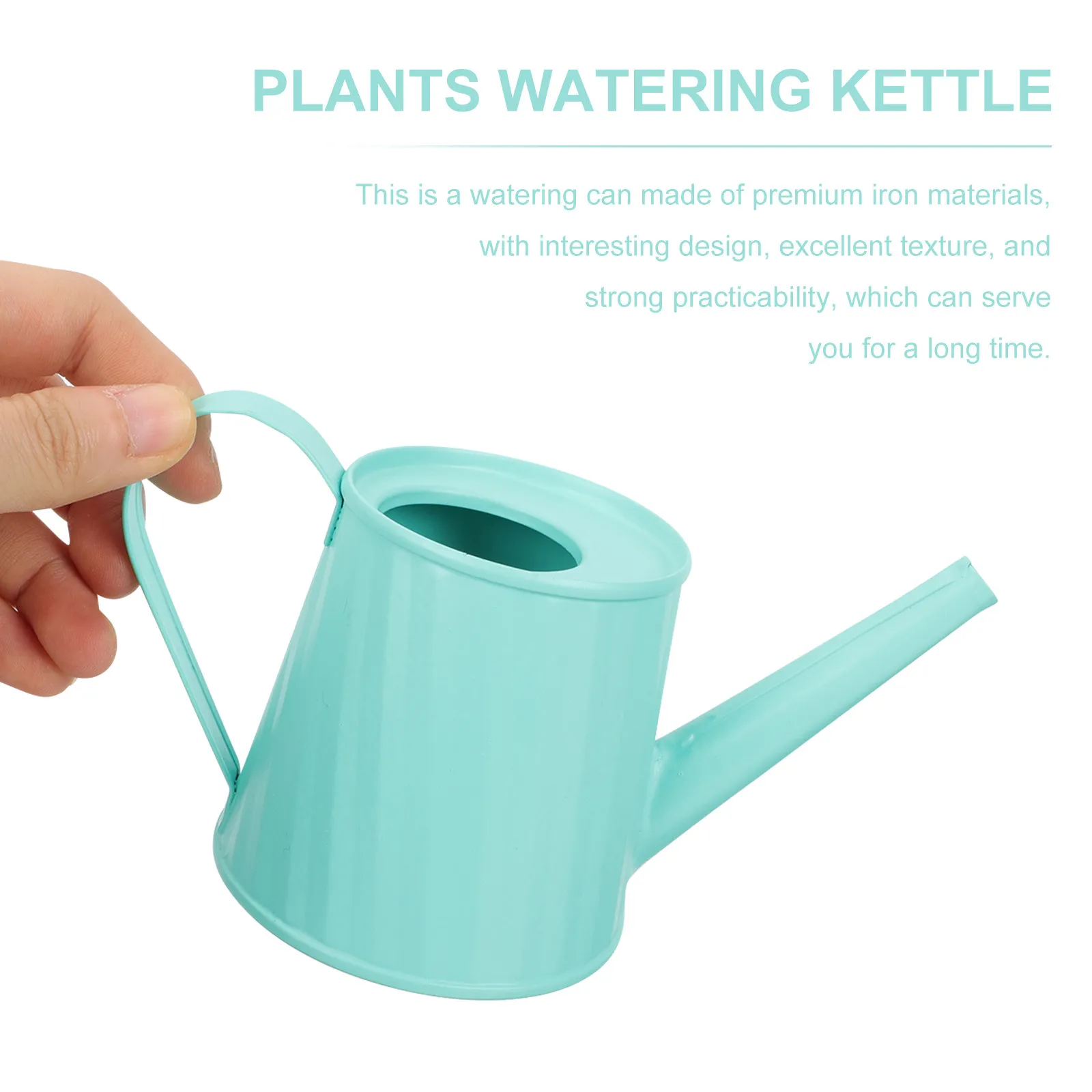 Small Iron Watering Can Portable Metal Bucket Lovely Metal Pot for Garden Indoor Outdoor Plants Watering Container