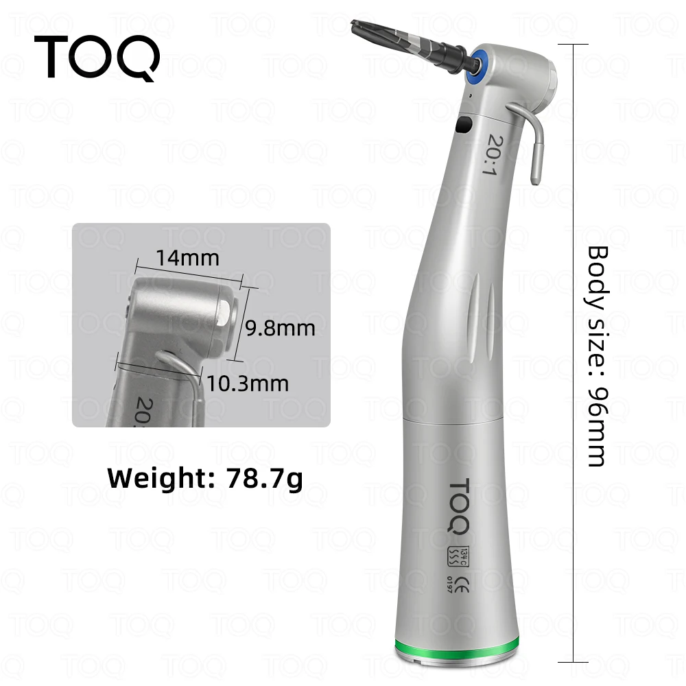 Dental Low Speed Handpiece 20:1 Fiber Optic One piece inseparable Dental Surgery Implant Handpiece With Led Teeth Polishing Tool