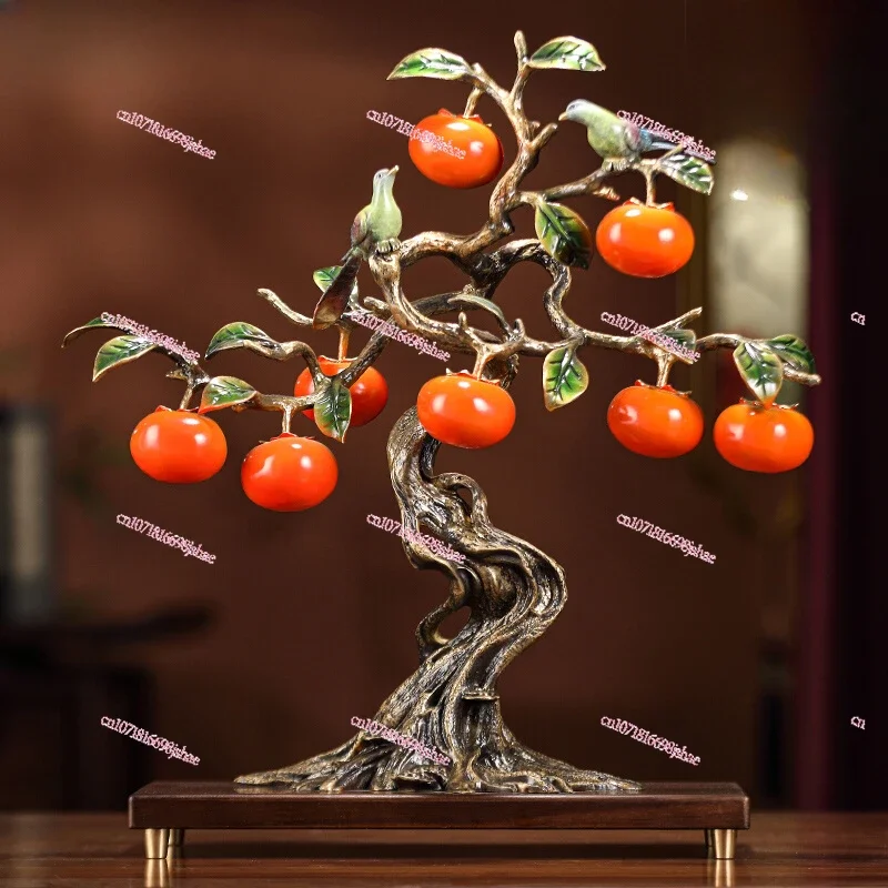 Persimmon Tree Ornament Persimmon Ruyi Home Furnishing Living Room Entrance Decoration Housewarming Opening Gift