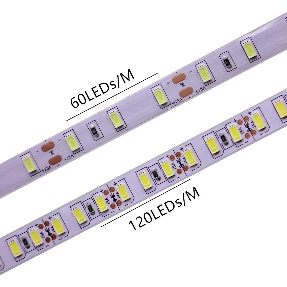 Super Bright SMD 5730 LED strip light DC 12V 120leds/m 60leds/m bright than 5630 Neutral white 4000K Fita Diode tape lamp White