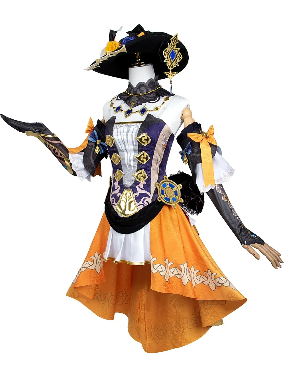 CosplayAnime Cosplay impact Navia cosplay dress uniform costume wig set Halloween party outfit for women dresses