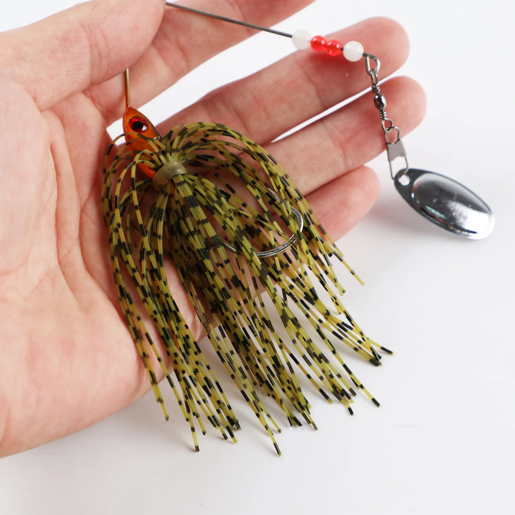 FREE FISHER Spinnerbait de lubina Buzzbait con faldas de goma - imagen 5