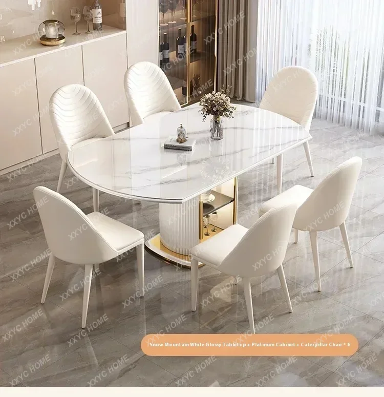 

Living Room Kitchen Table Party Unique Non Slip Luxury Folding Dining Table Round Salon Modern Furniture