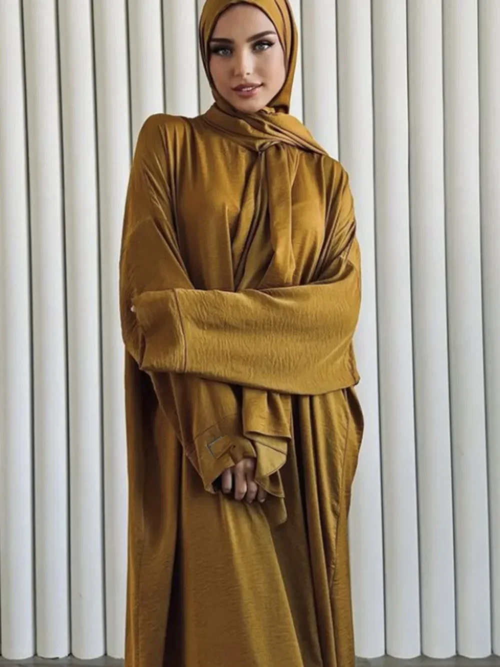 

Ид-платье для женщин, абайя, толстовка с вышивкой в виде сердца, однотонные вечерние платья, мусульманский кафтан, халат Джалабия, Рамадан, Дубай, 2026 Vestido