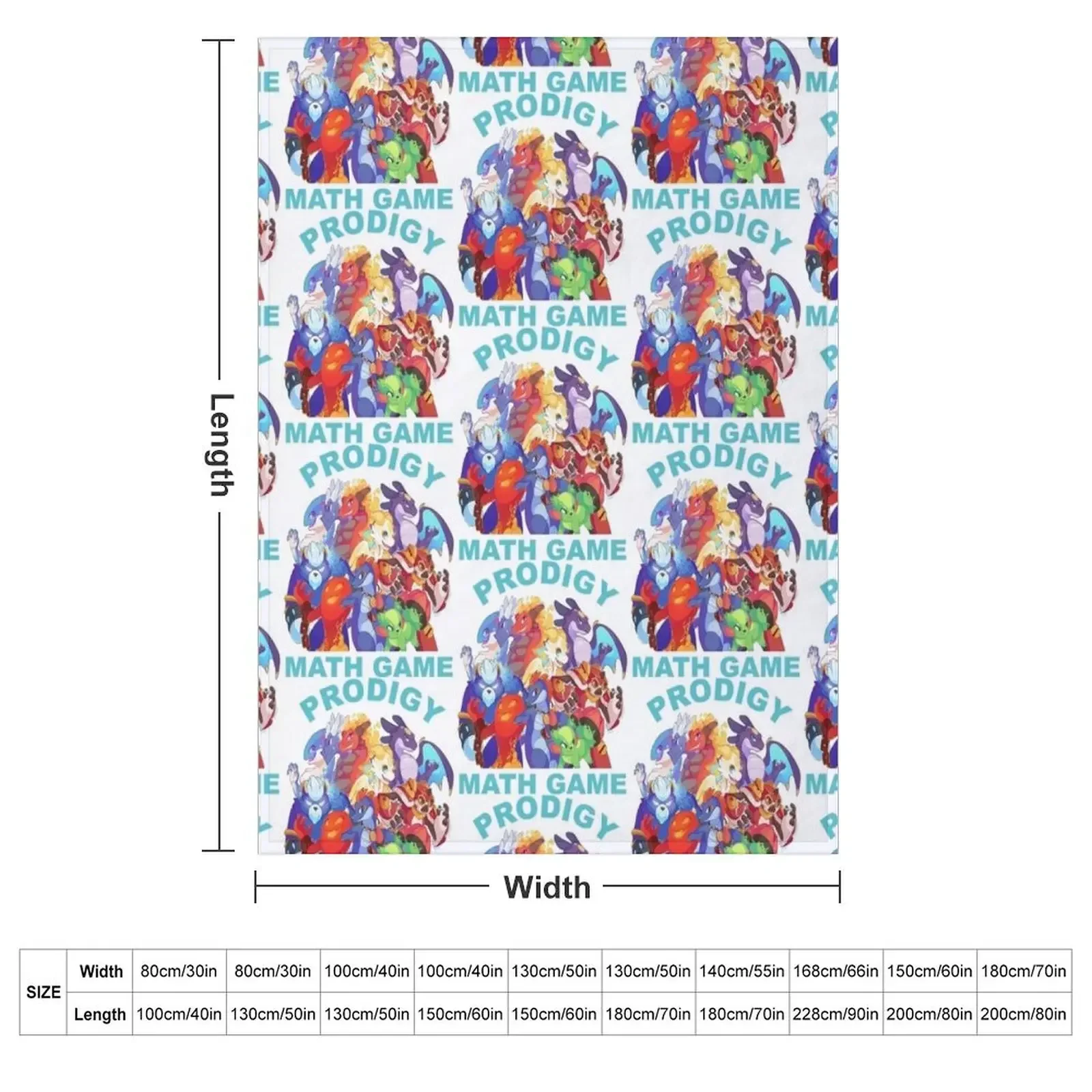 Prodigy Math Game Math Practice Gaming Rare Pets Gift For Kids Throw Blanket couch cozy soft plush fuzzy picnic outdoor blanket