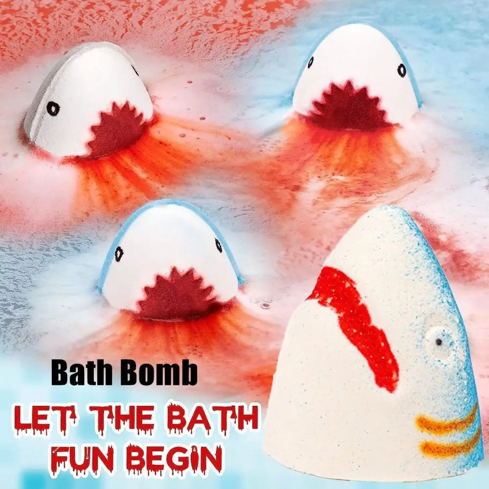 Shark Pattern Shark Bath Bomb Adorable Color Sea Animal Bubble Bath Bombs Bubble Bath Bombs Delightful Scent Jaws Bath Bomb Home