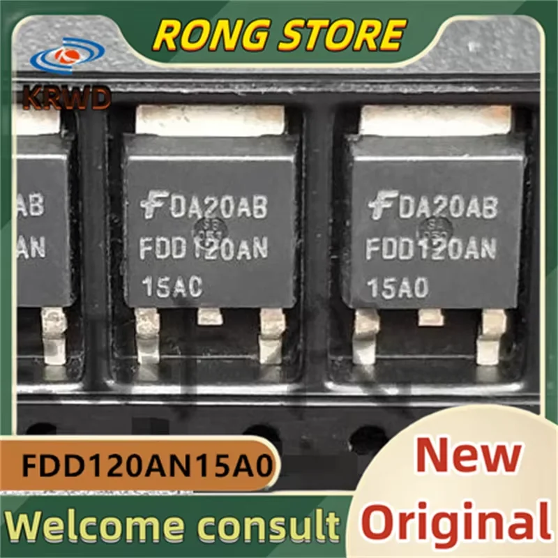 (5PCS) FDD120AN New and Original Chip IC FDD120AN15A0 FDD120AN15AO  FDD120AN15  14A/150V TO-252