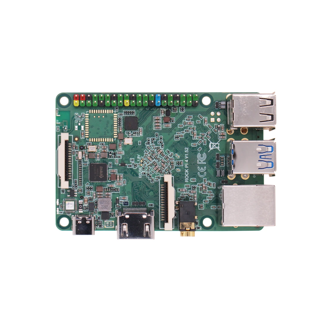 Radxa Rock 4a Rk3399، وحدة معالجة مركزية 6 النواة Sbc، مع مخرج 4K، جيجابت إيثرنت وPcie 2.1، كمبيوتر لوحي واحد