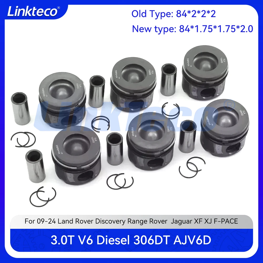 

Engine Piston & Ring Set For 09-24 3.0 T L V6 Diesel Land Rover Discovery Range Rover Sport Velar Jaguar XF XJ F-PACE 3.0L AJV6D