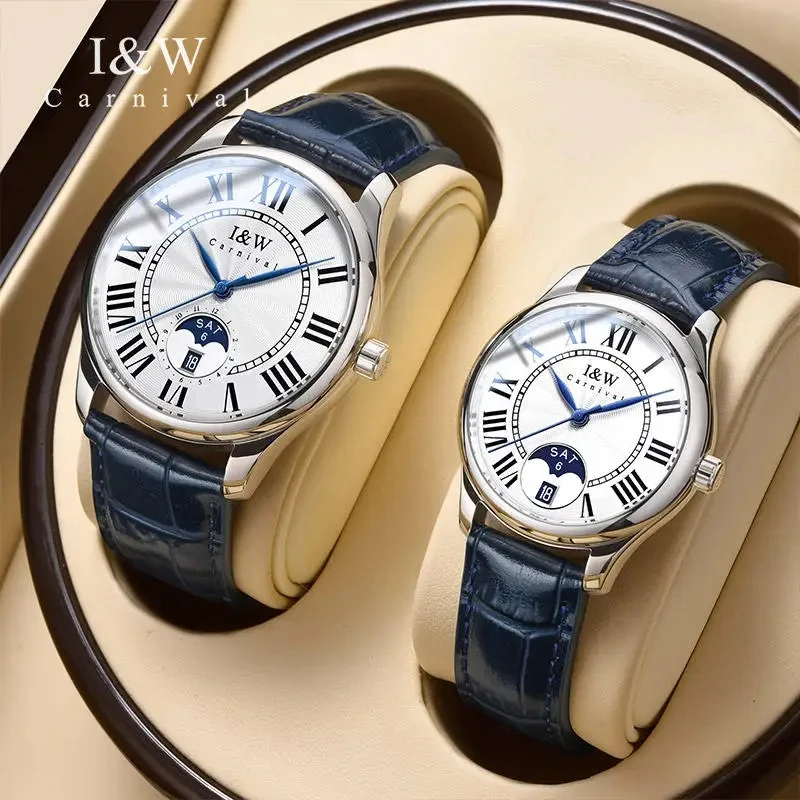 IW Carnival Mechanical Automatic Movement Watches For Men Sapphire Mirror Business Style Simple Waterproofing Women Couple watch