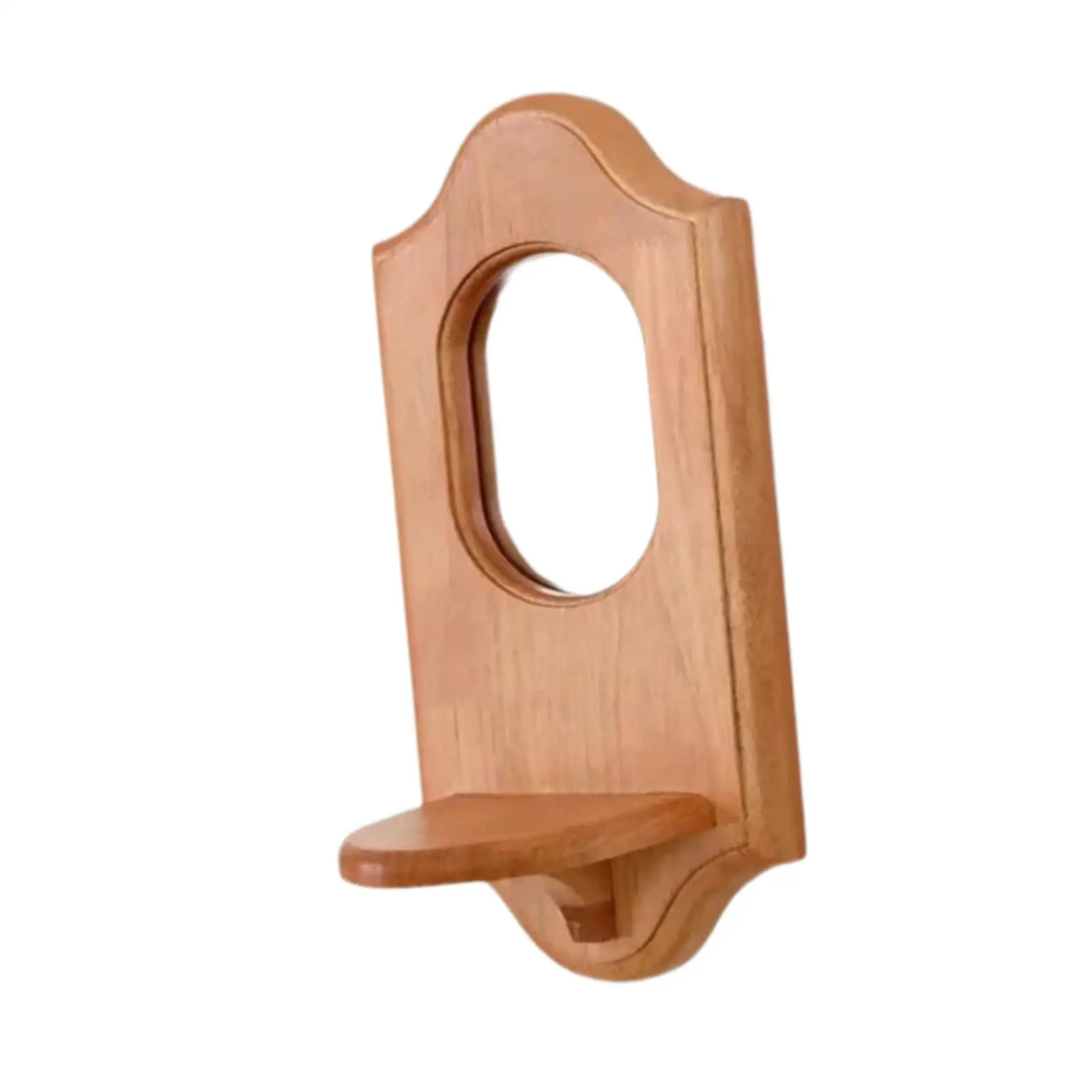 Moldura de madeira para espelho de montagem na parede com arandela arte de parede 13 polegadas x 6 polegadas para cozinha